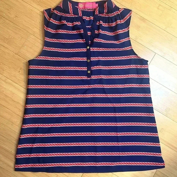 Macbeth Collection Red, White, and Blue Sleeveless Top size Medium - Picture 5 of 9